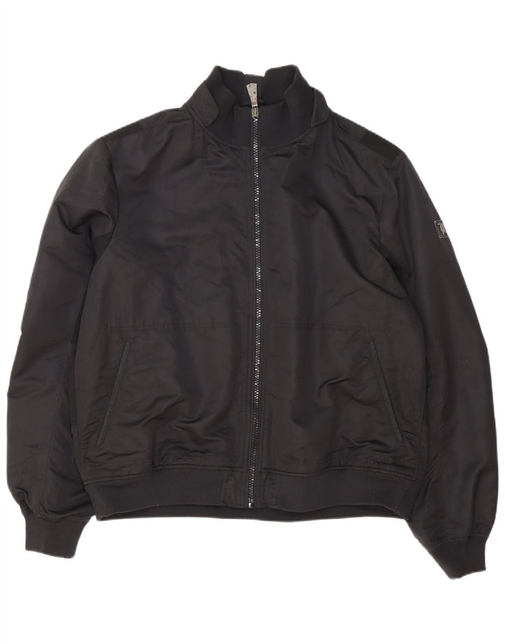 Jaqueta bomber masculina Trussardi Jeans IT 58 4XL poliéster preto