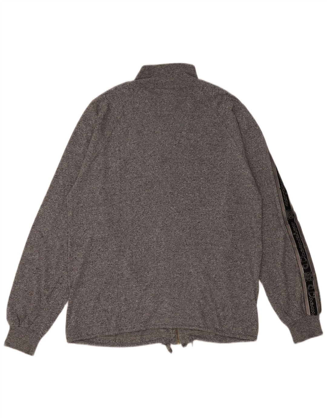 Jaqueta masculina de agasalho gráfico Champion grande cinza manchado