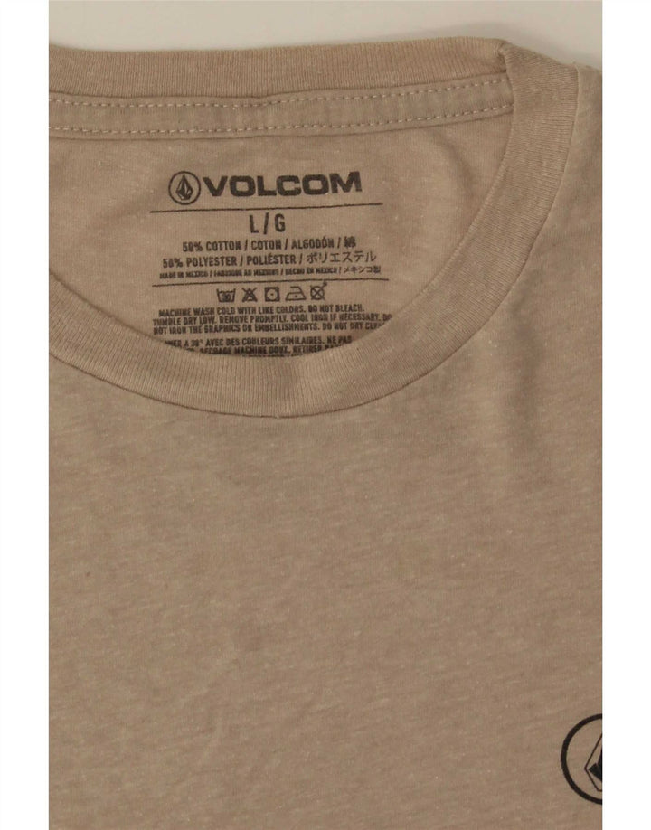 Camiseta masculina Volcom grande algodão bege