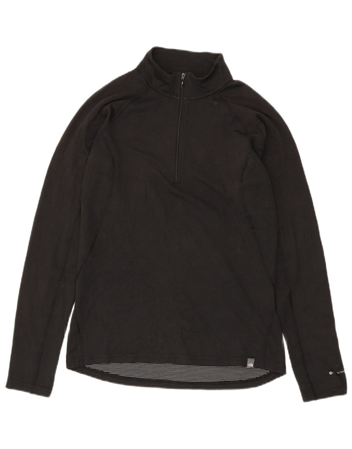 Pulôver masculino The North Face com zíper e gola em poliéster preto pequeno