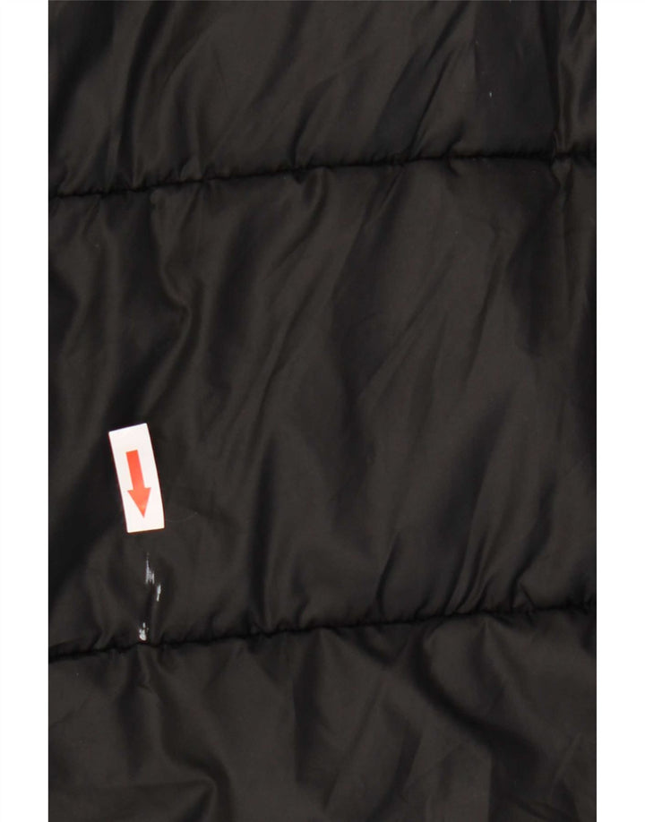 Casaco acolchoado com capuz feminino Adidas Reino Unido 16/18 grande poliéster preto