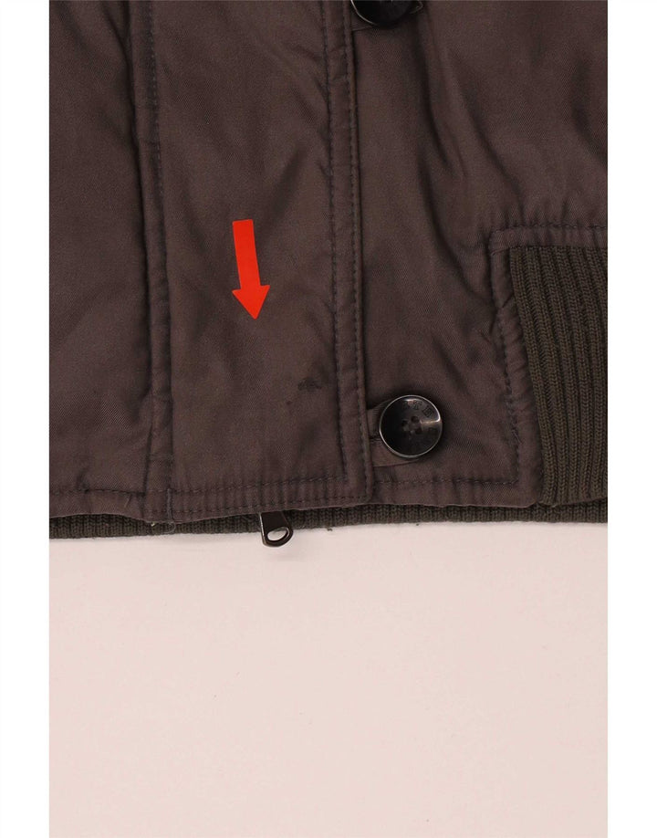 Jaqueta bomber com capuz gráfico oversized feminino North Sails Reino Unido 6 XS cinza