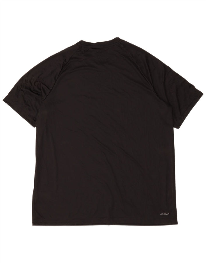 Adidas Mens Aeroready Camiseta Top XL Preto Poliéster