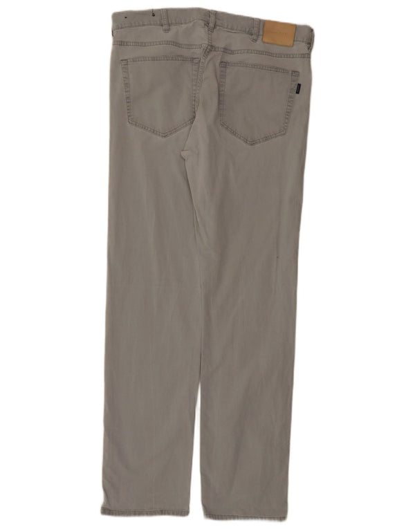 Calça casual masculina regular Gant W34 L34 cinza