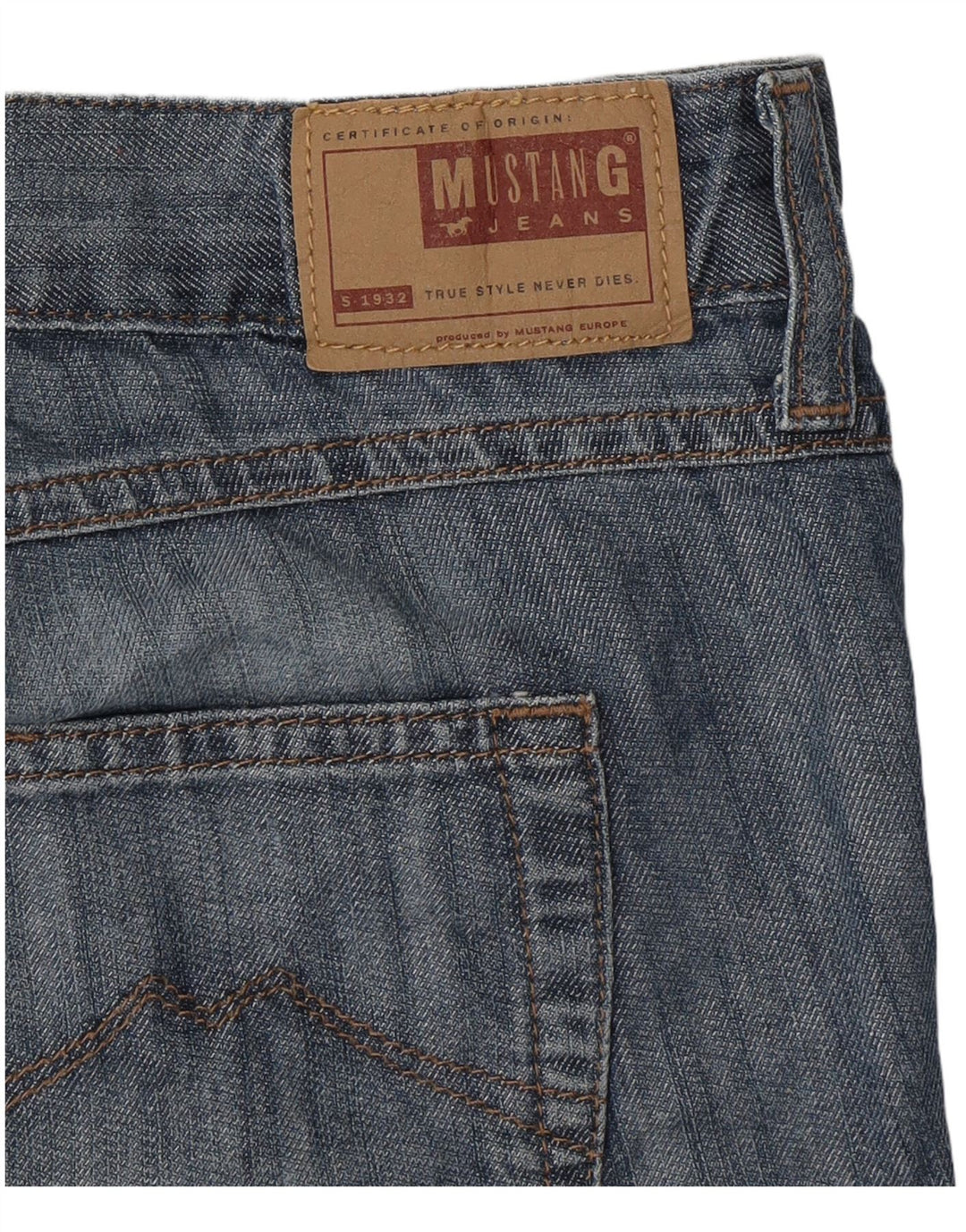 Shorts jeans feminino MUSTANG W31 algodão azul médio
