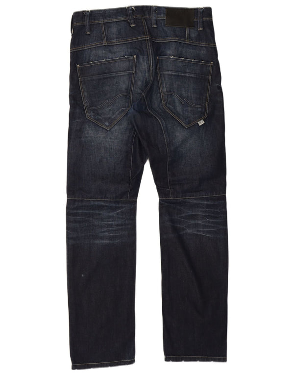 Jack & Jones Mens Anti Fit Straight Jeans W32 L32 Blue Cotton