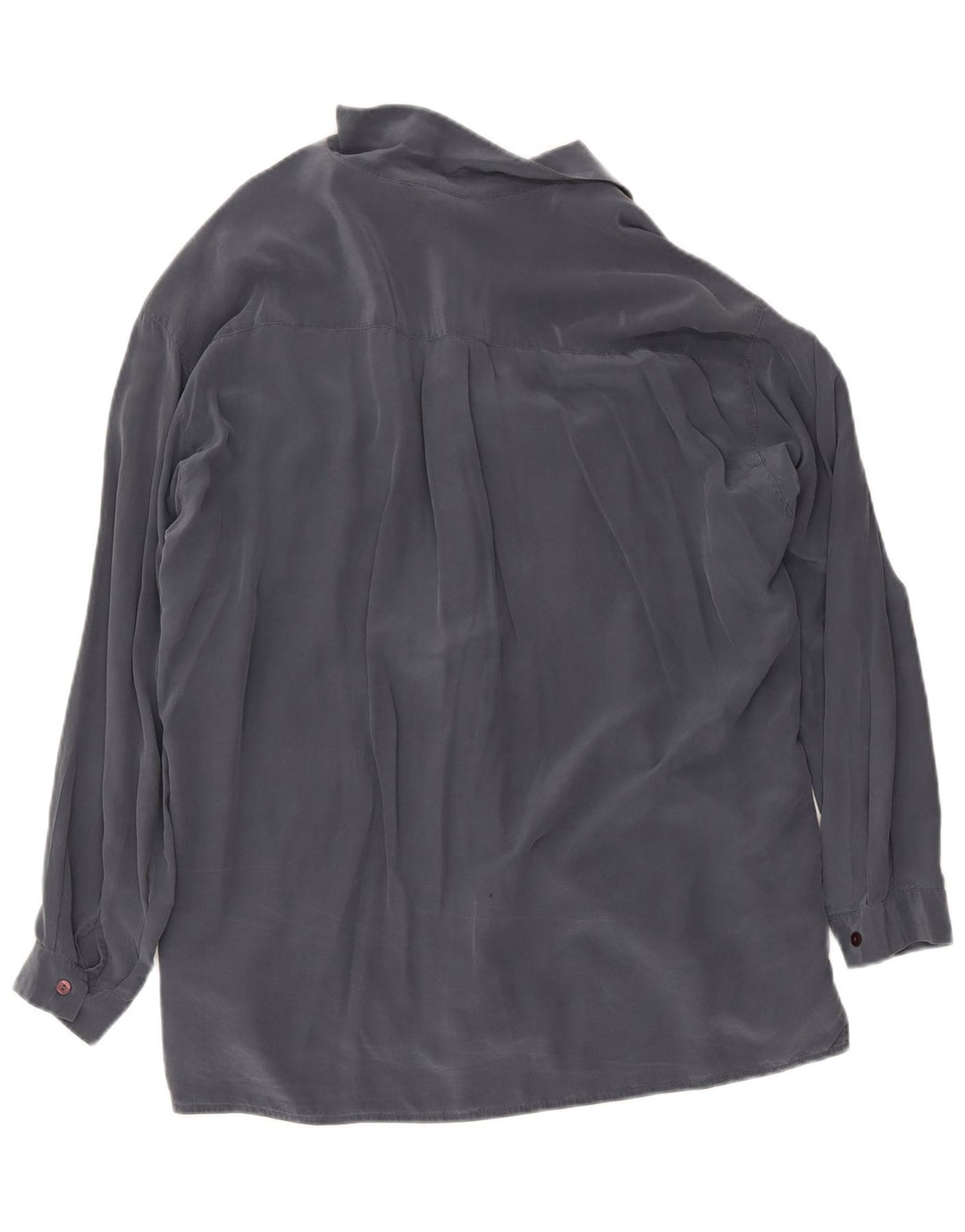 ELENA MIRO camisa feminina grande vestido IT 45 grande seda cinza