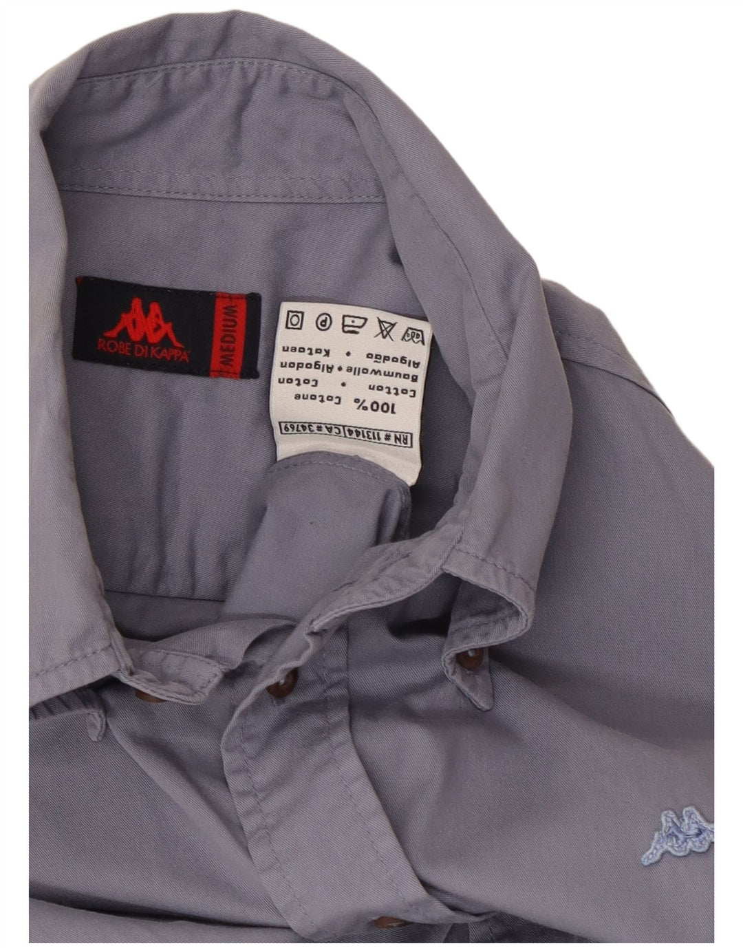 Camisa masculina Kappa algodão azul médio