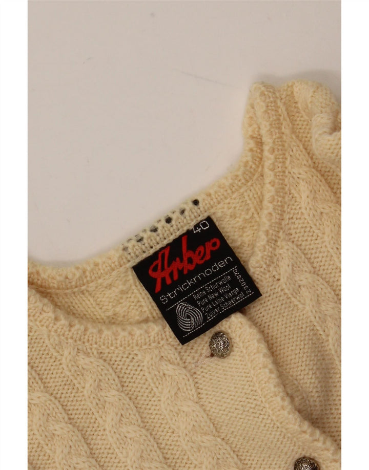 Bolero Jumper feminino Arbep EU 40 lã amarela média