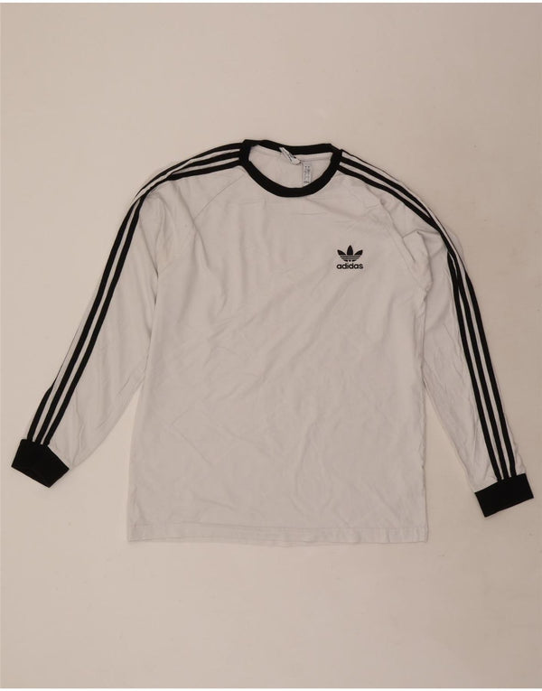 Adidas Mens Top Long Sleeve Large White Cotton