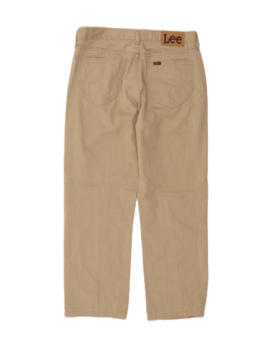 LEE Mens Straight Casual Trousers W34 L29 Beige Cotton Vintage Lee and Second-Hand Lee from Messina Hembry 