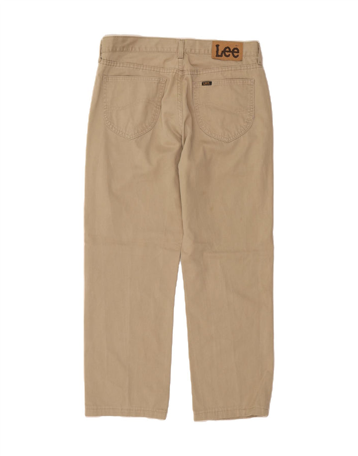 LEE Mens Straight Casual Trousers W34 L29 Beige Cotton Vintage Lee and Second-Hand Lee from Messina Hembry 