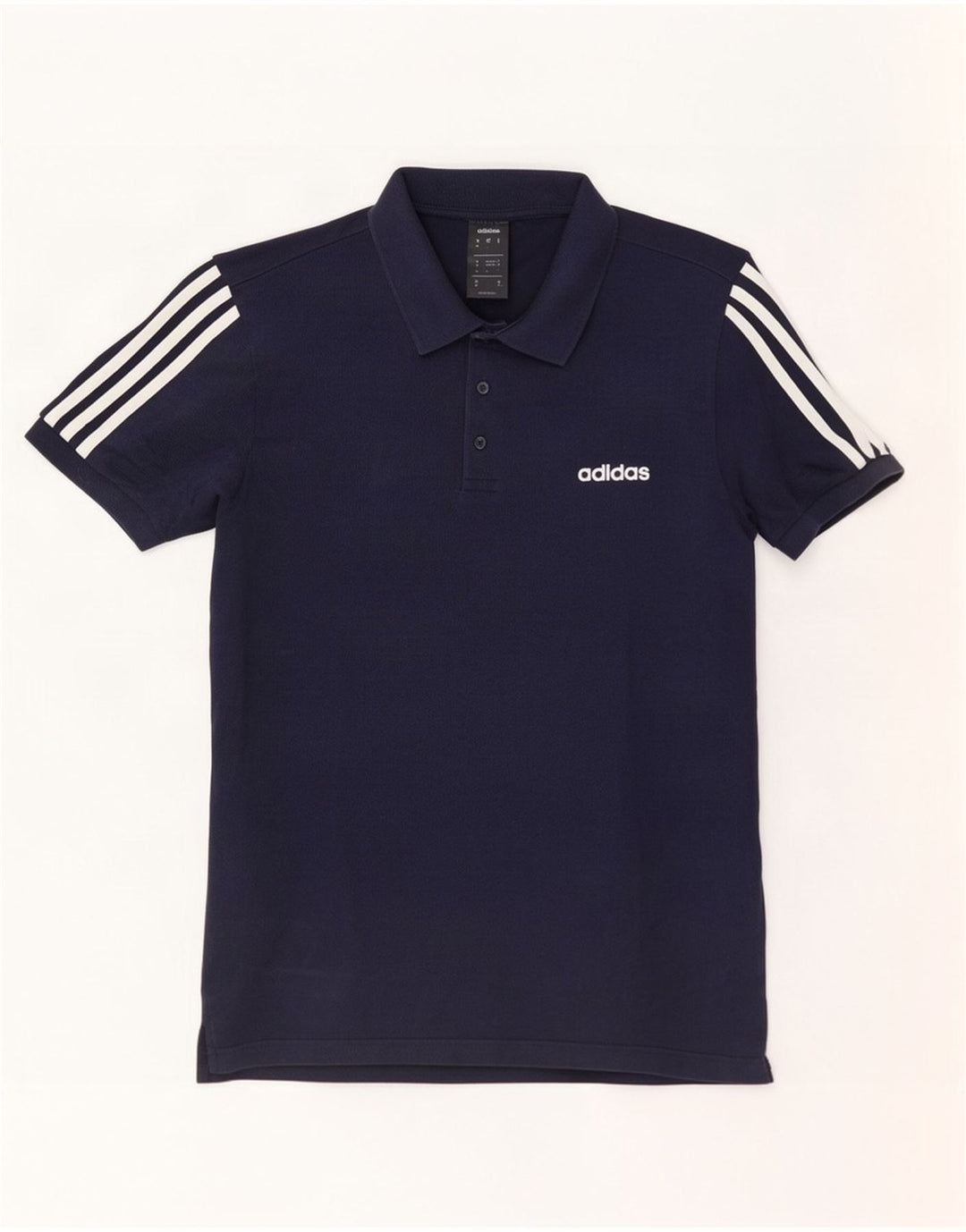 Camisa polo masculina Adidas grande algodão azul marinho