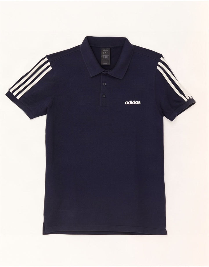 Camisa polo masculina Adidas grande algodão azul marinho