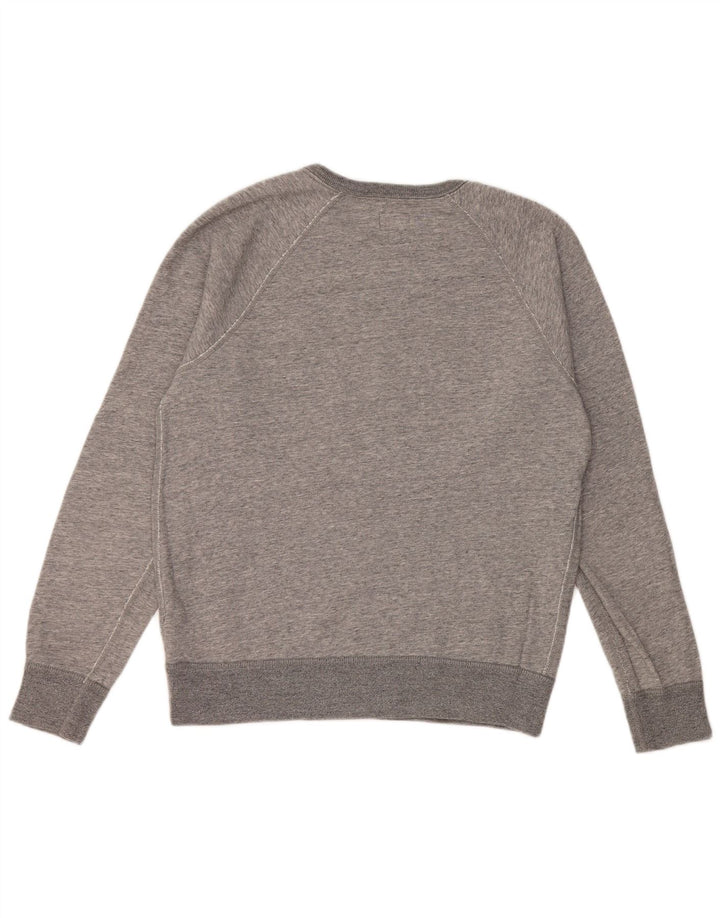 J. CREW Suéter feminino oversized UK 10 pequeno algodão cinza
