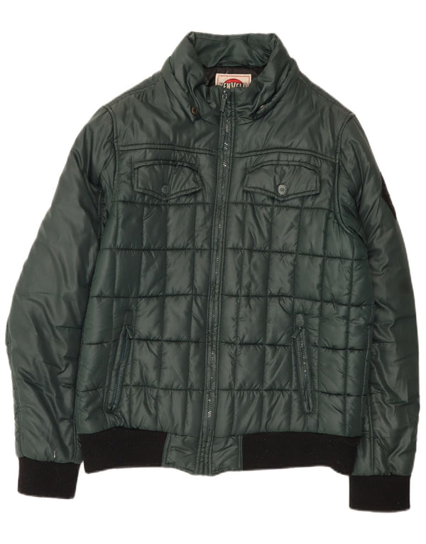 Jaqueta acolchoada masculina Kenvelo UK 40 poliéster verde grande