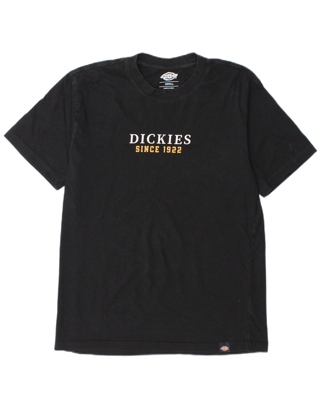 DICKIES Camiseta masculina gráfica gráfica top pequeno algodão preto