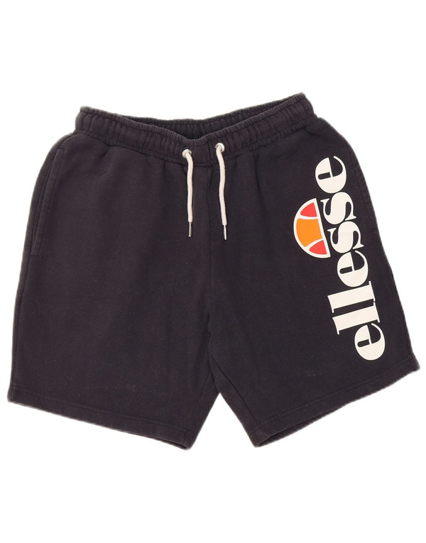 Ellesse Mens Graphic Sport Shorts Grande Algodão Azul Marinho