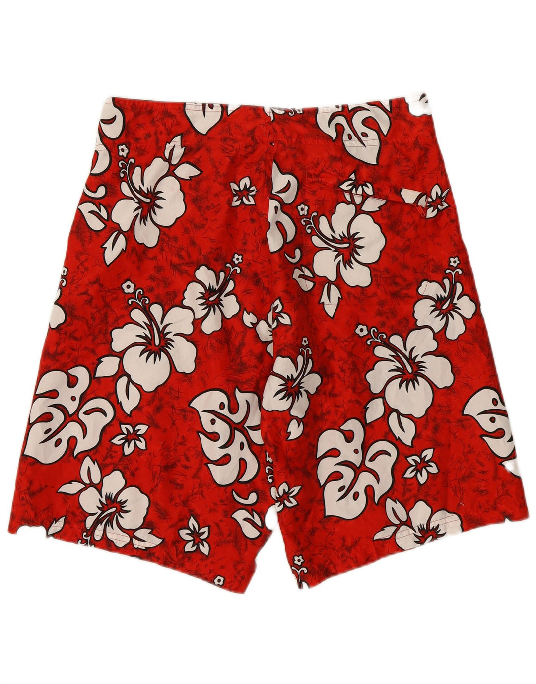 Shorts de natação masculino Sapore Di Mare médio vermelho floral poliéster havaiano