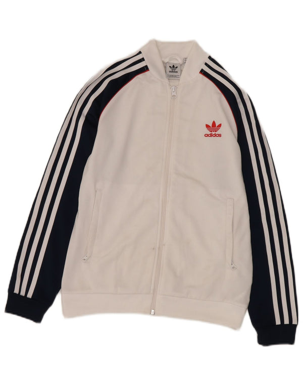 Jaqueta Adidas Meninos Treino Top 11-12 Anos Branco Colorblock Poliéster