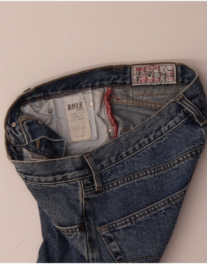 RIFLE Calça jeans reta masculina W31 L34 algodão azul