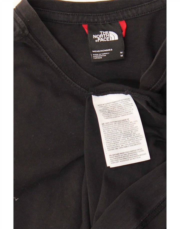 Camiseta gráfica masculina The North Face Top médio algodão preto