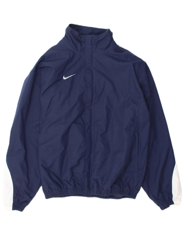 Jaqueta bomber masculina Nike UK 35/37 pequena azul marinho colorblock nylon