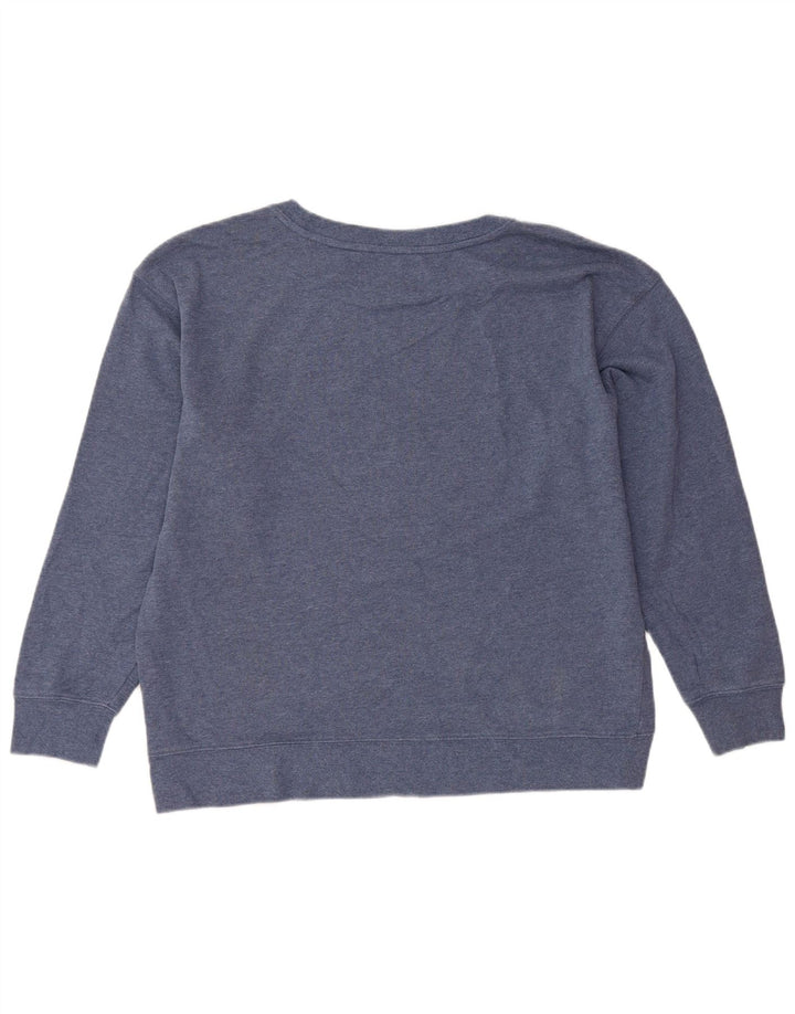 CALVIN KLEIN JEANS moletom gráfico feminino jumper UK 16 grande azul