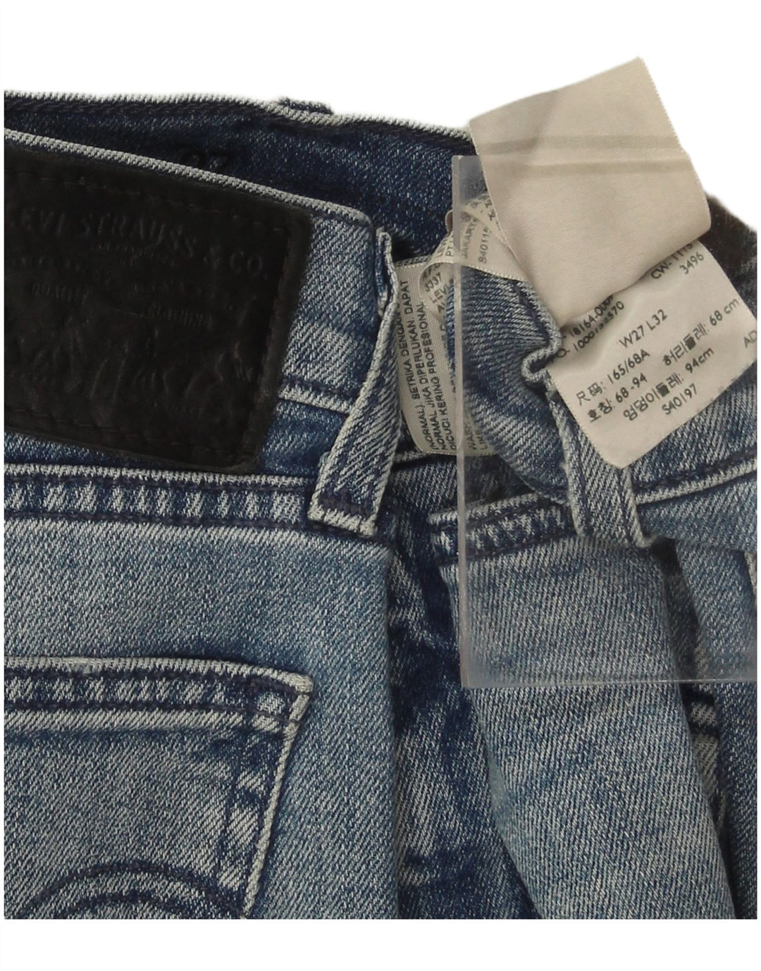 Jeans skinny feminino LEVI'S W27 L32 algodão azul