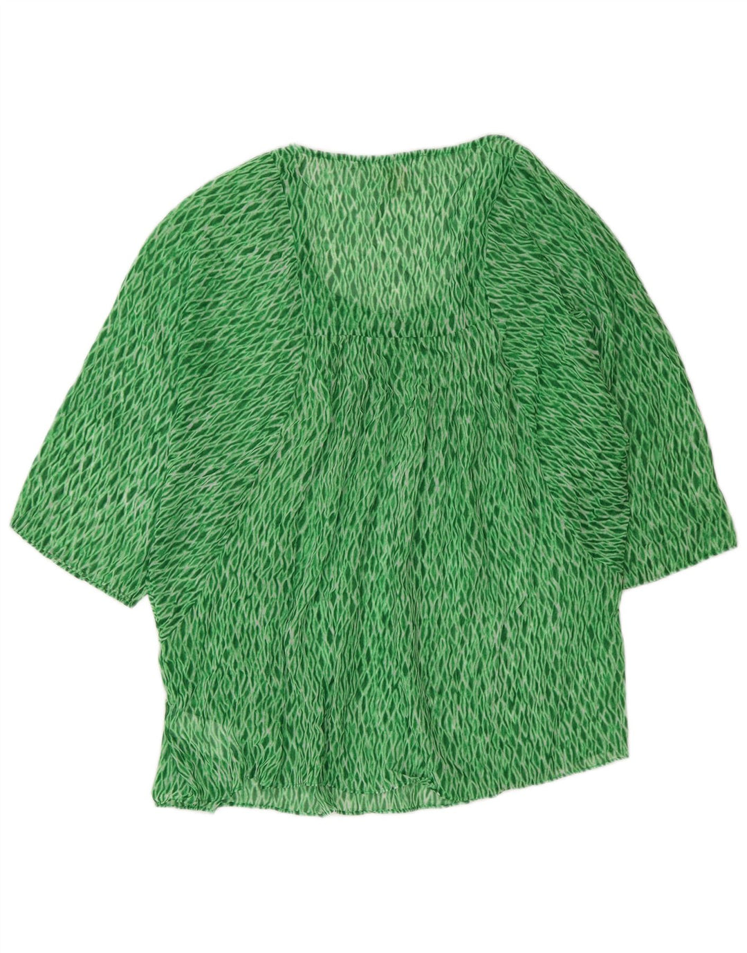 Blusa feminina Michael Kors UK 16 grande verde argyle/diamante poliéster