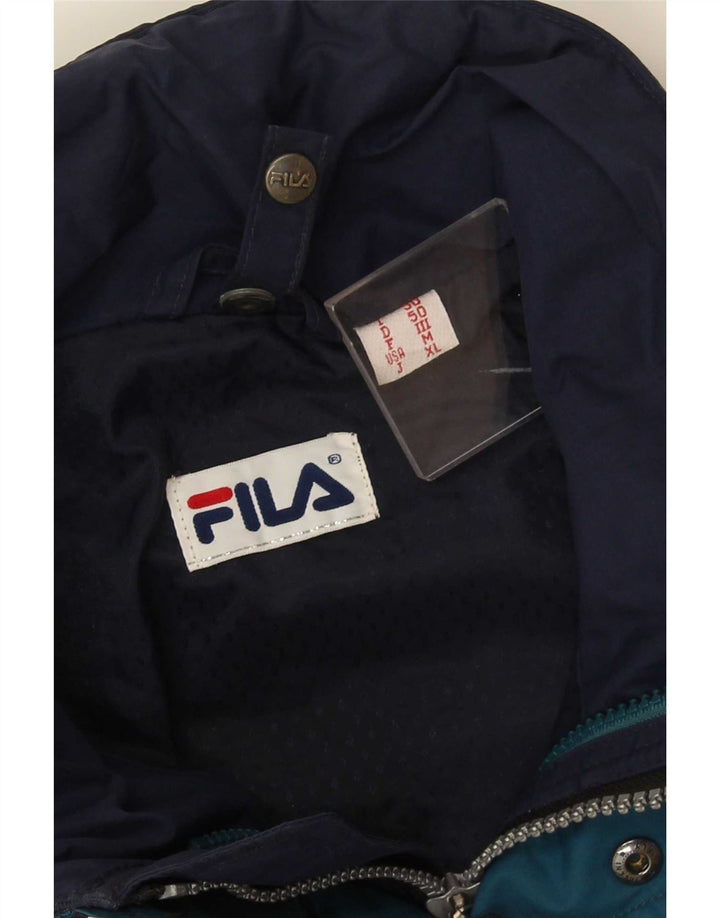 Jaqueta de chuva masculina Fila IT 50 grande azul marinho