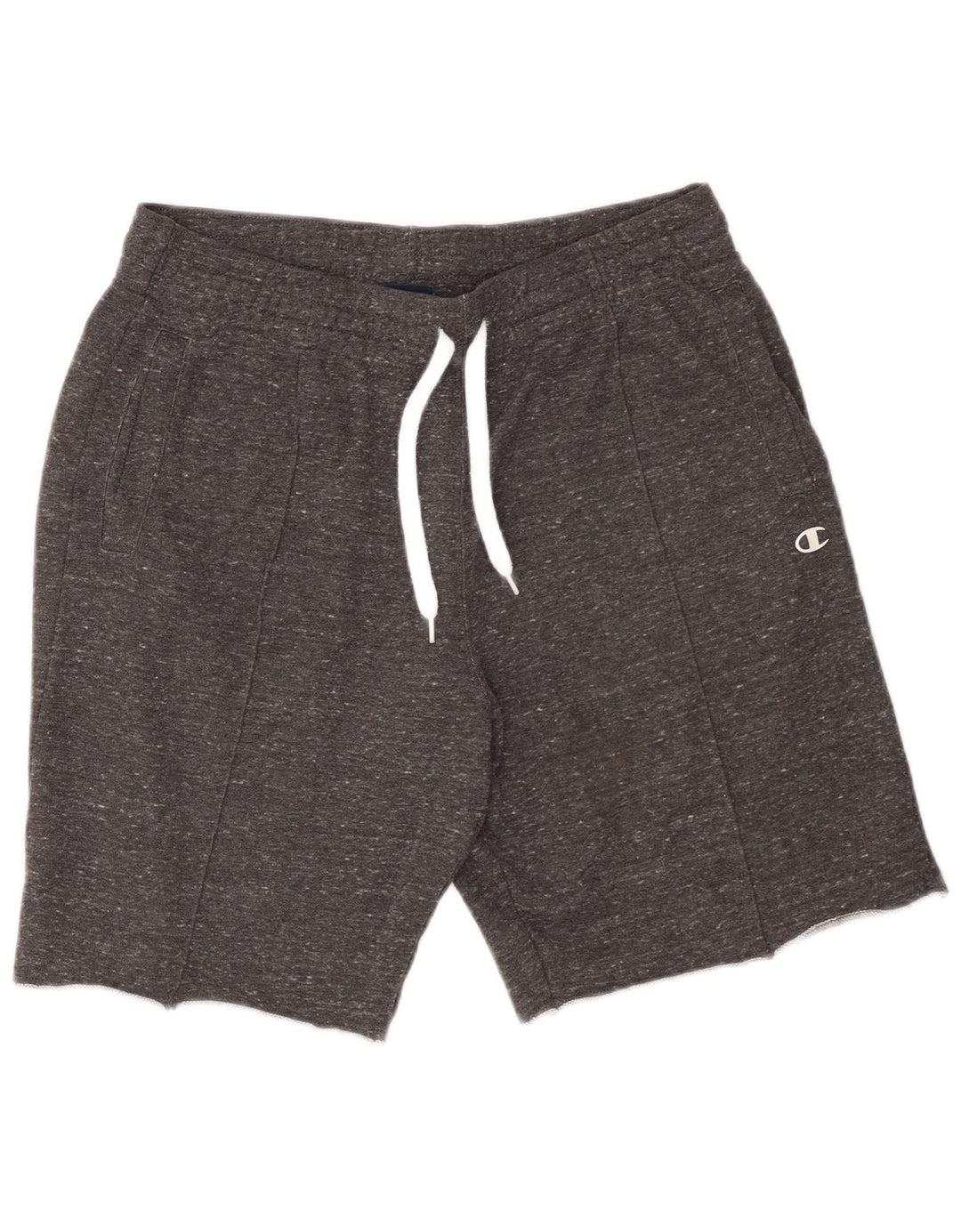 Shorts esportivos masculinos Champion algodão manchado cinza médio
