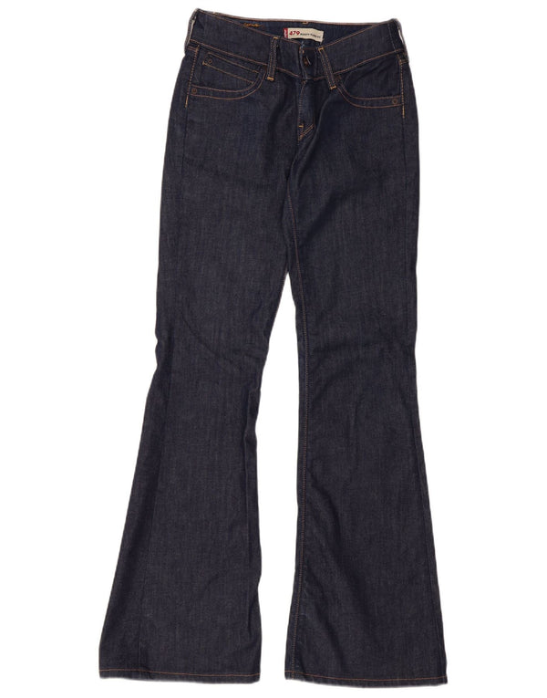 Calça jeans feminina Levi's 479 Booty Flared W27 L34 azul marinho algodão