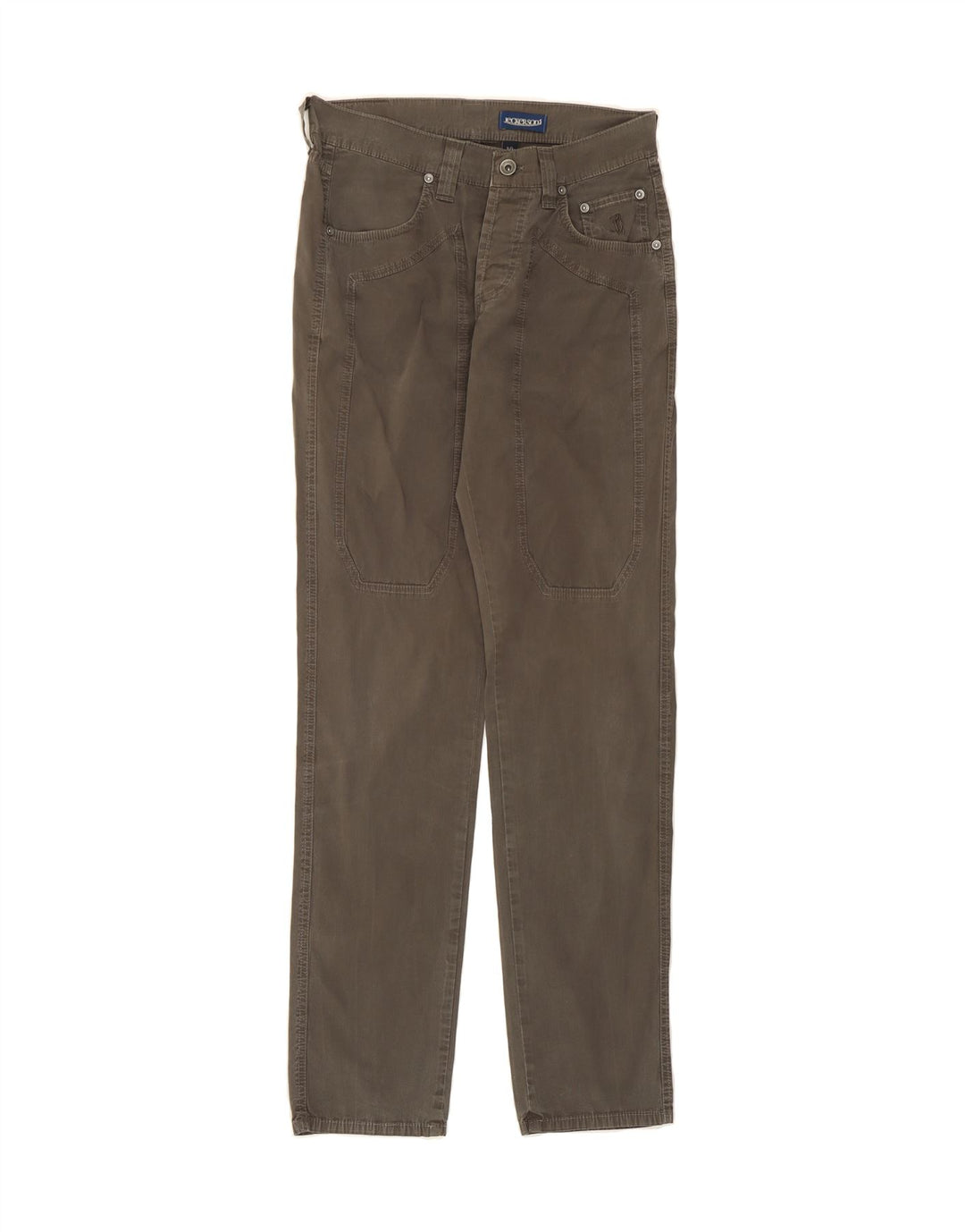 JECKERSON Mens Slim Casual Trousers W30 L33 Grey Cotton Vintage Jeckerson and Second-Hand Jeckerson from Messina Hembry 