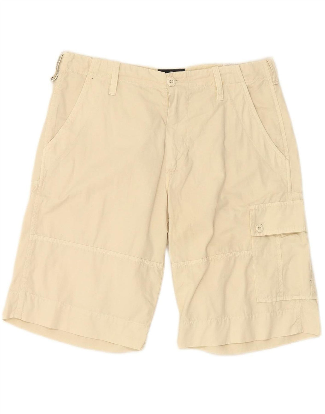 TRUSSARDI Mens Cargo Shorts IT 48 Médio W32 Algodão Bege