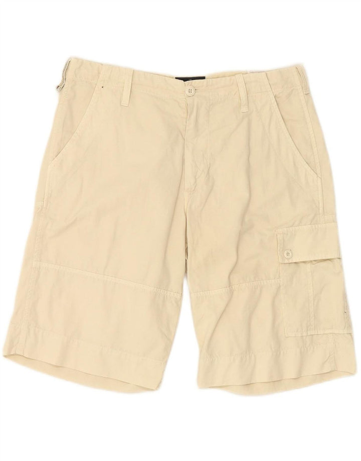 TRUSSARDI Mens Cargo Shorts IT 48 Médio W32 Algodão Bege
