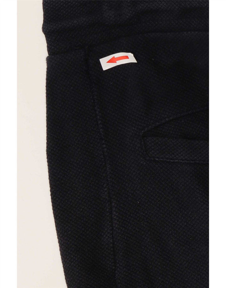 Zara Mens Sport Shorts Médio Azul Marinho Algodão