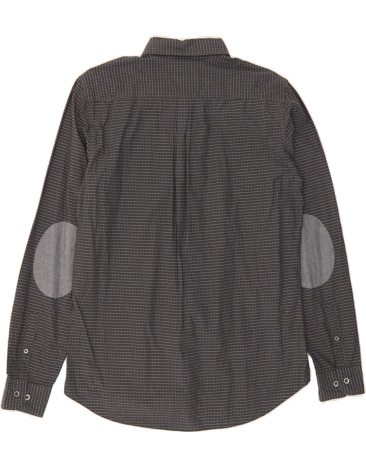 SISLEY Mens Slim Fit Shirt Medium Grey Gingham Vintage Sisley and Second-Hand Sisley from Messina Hembry 