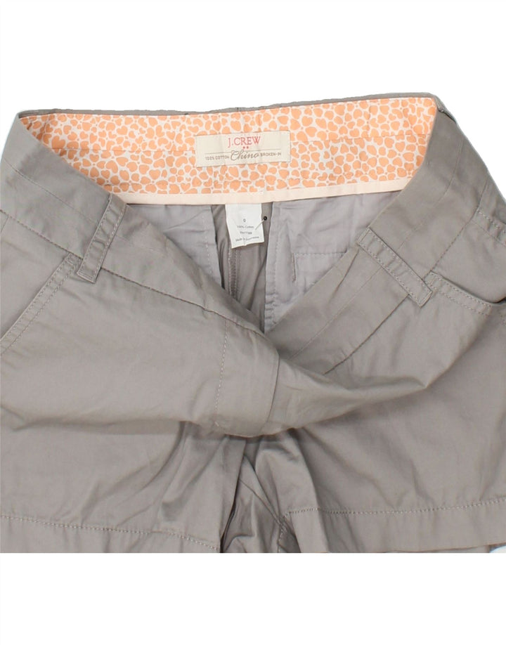J. CREW Womens Chino Shorts US 0 XS W30  Grey Cotton Vintage J. Crew and Second-Hand J. Crew from Messina Hembry 