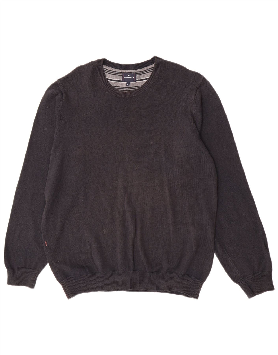 Suéter masculino Marks & Spencer Blue Harbor com gola redonda grande azul marinho
