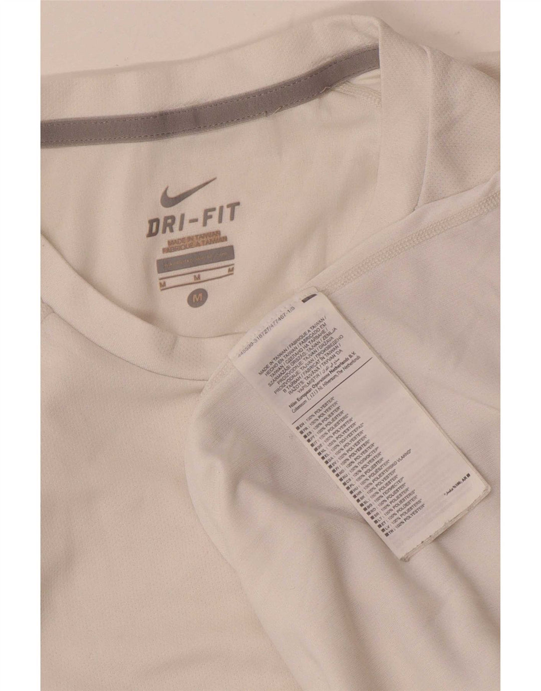 Camiseta Nike Masculina Dri Fit Top Médio Poliéster Branco