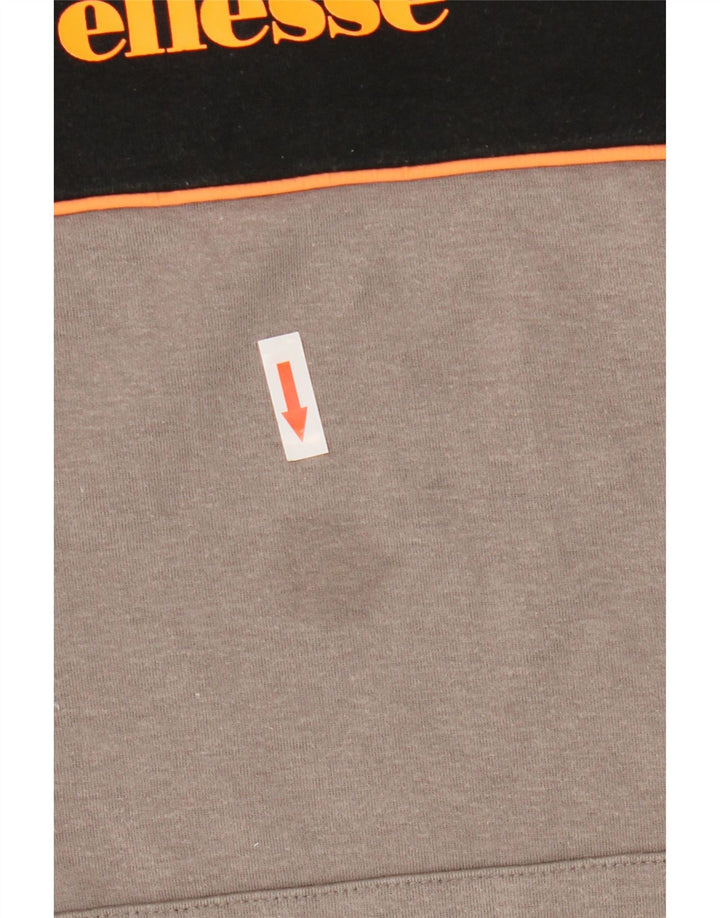 Ellesse moletom com capuz masculino médio preto colorblock algodão
