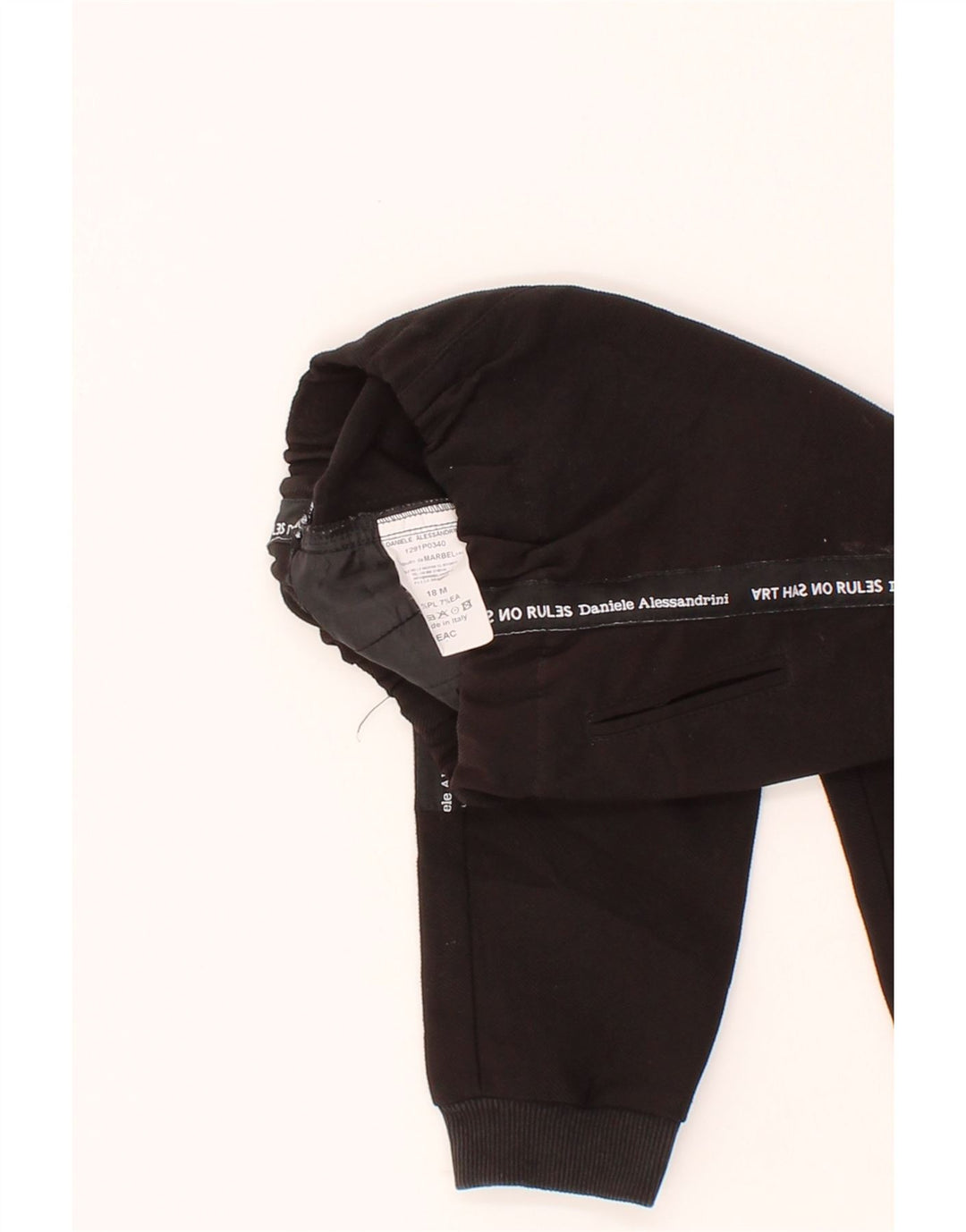 DANIELE ALESSANDRINI Baby Boys Joggers Trousers 12-18 Months  Black Vintage Daniele Alessandrini and Second-Hand Daniele Alessandrini from Messina Hembry 