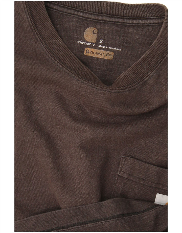Carhartt Masculino Original Fit Top Manga Longa Pequeno Cinza
