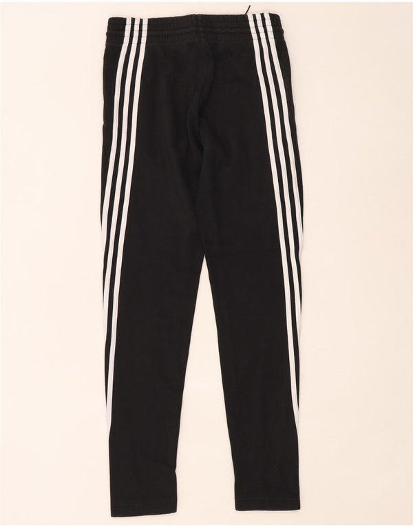 Calça de treino feminina Adidas UK 8/10 pequena algodão preto