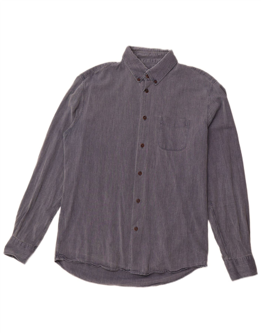 Camisa masculina Jigsaw de algodão espinha de peixe azul médio