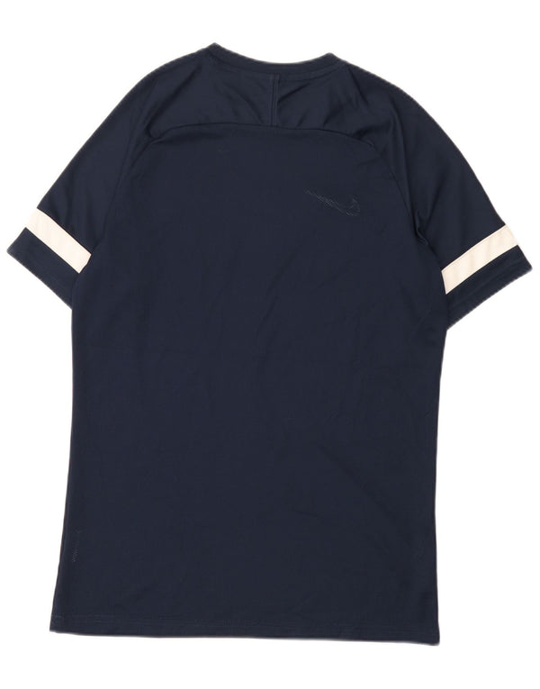 Camiseta Nike Masculina Dri Fit Top Médio Azul Marinho Colourblock Poliéster
