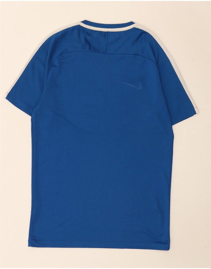 Camiseta masculina Nike Dri Fit Top pequeno azul colorblock poliéster