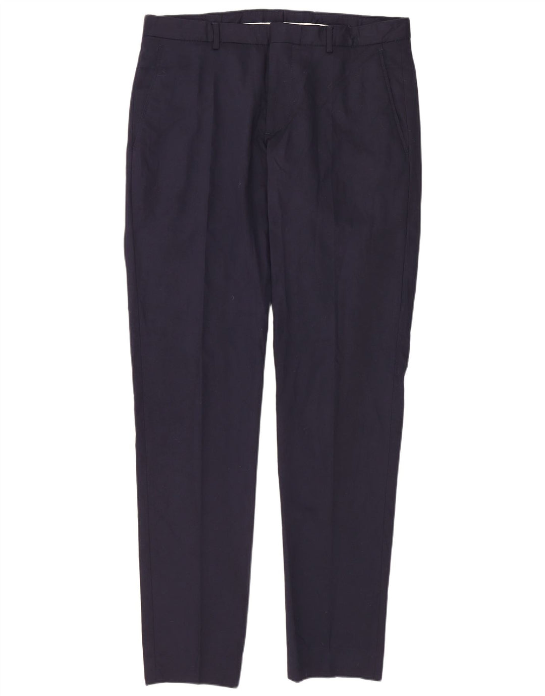 Zara Mens Slim Suit Calças EU 40 Médio W31 L36 Azul Marinho