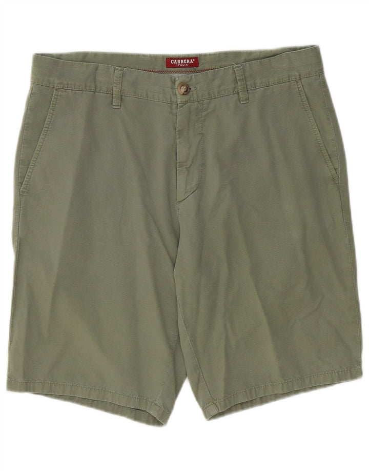 Carrera Mens Chino Shorts IT 48 Médio W33 Algodão Cáqui